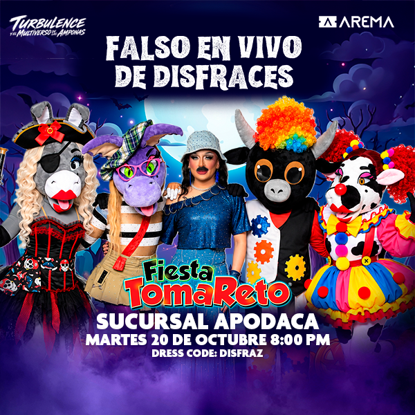 Flyer de Falso en Vivo de Disfraces