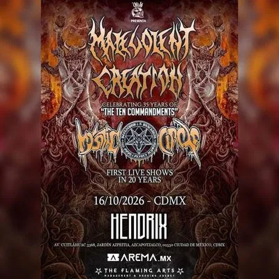 Flyer de Malevolent Creation @ HDX Circus Bar