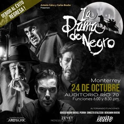 Flyer de La Dama de Negro en Monterrey