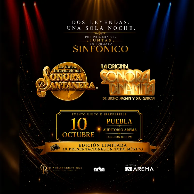 La Internacional Sonora Santanera y La Sonora Dinamita en Puebla