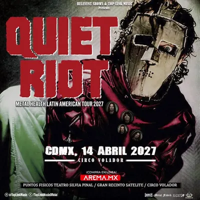 Flyer de Quiet Riot en CDMX