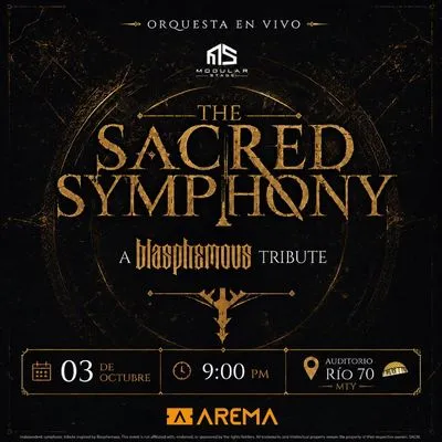 Flyer de The Sacred Symphony en Monterrey