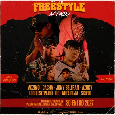 Flyer de Freestyle Attack en Parque Naucalli