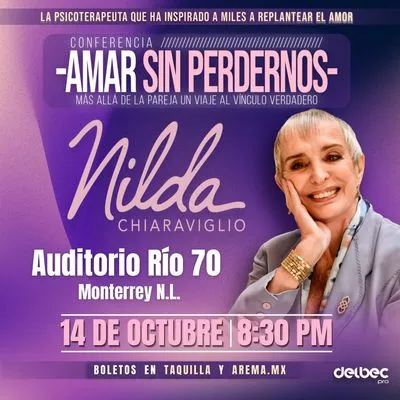Flyer de Nilda Chiaraviglio - Amar sin perdernos en Monterrey