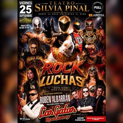 Flyer de Rock y Luchas en CDMX