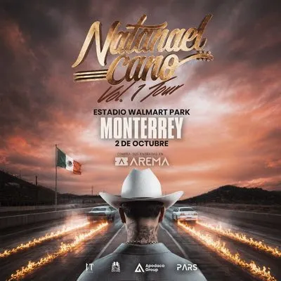 Flyer de Natanael Cano en Monterrey