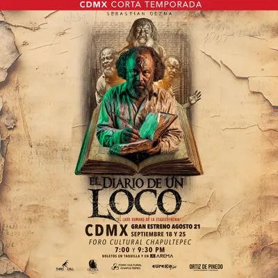 Flyer de El Diario de un Loco en CDMX