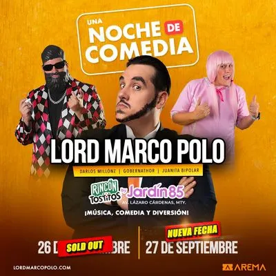 Flyer de Lord Marco Polo en Monterrey