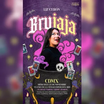 Flyer de Liz Cerón en CDMX