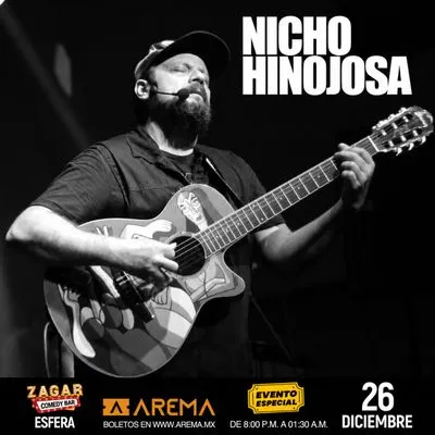 Flyer de Nicho Hinojosa en Zagar Comedy Bar Esfera