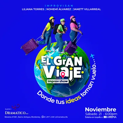 Flyer de El gran viaje Improv show
