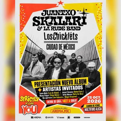Flyer de Juantxo Skalari & The Chicklets en CDMX
