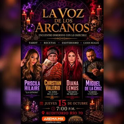 Flyer de La Voz de los Arcanos en Monterrey