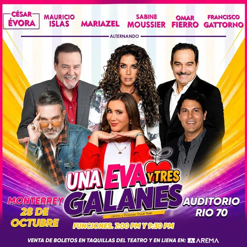Una Eva y tres galanes en Monterrey