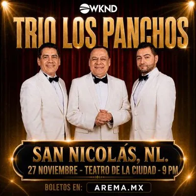 Flyer de Trio Los Panchos en San Nicolás