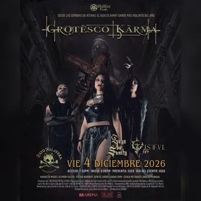 Flyer de Grotesco Karma en CDMX