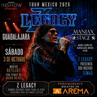 Flyer de Z Mago de Oz Contacto Directo ft Z Legacy en Guadalajara