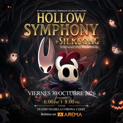 Flyer de Hollow Symphony + Silksong en CDMX