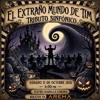 Flyer de El Extraño Mundo de Tim en CDMX