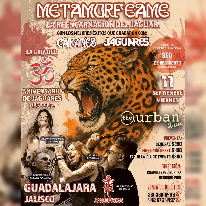 Metamorfeame "la reencarnacion del jaguar" en Guadalajara