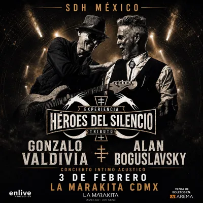 Flyer de Tributo Heroes del SIlencio en La Marakita