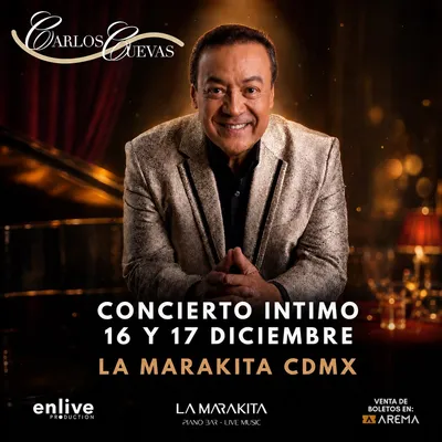 Flyer de Carlos Cuevas en La Marakita