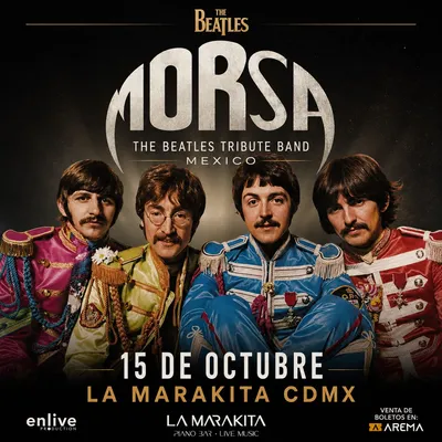 Flyer de Tributo a The Beatles en La Marakita