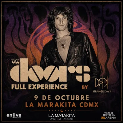 Flyer de Tributo a The Doors en La Marakita