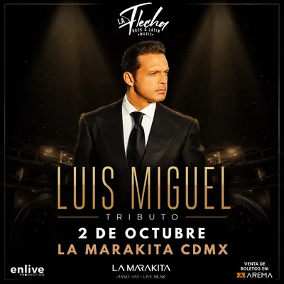 Flyer de Tributo a Luis Miguel en La Marakita