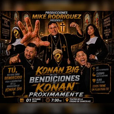 Flyer de Konan Big en: Las Bendiciones de "Konan" en San Nicolás