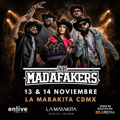 Flyer de Los Madafakers en La Marakita
