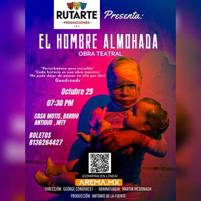 Flyer de El Hombre Almohada en Monterrey