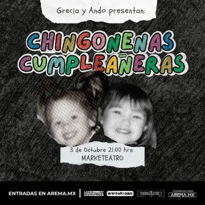 Flyer de Grecia Castillo y Ando: Chingonenas Cumpleañeras en CDMX