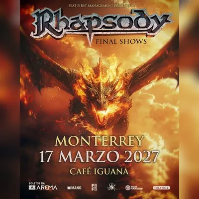 Flyer de Rhapsody Final Shows en Monterrey