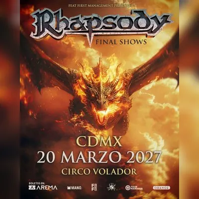 Flyer de Rhapsody Final Shows en CDMX