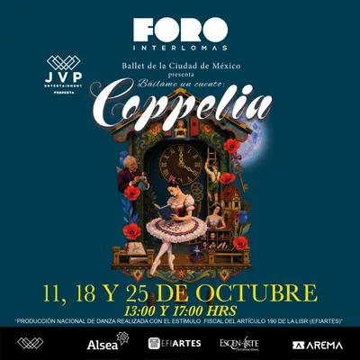 Flyer de Báilame un Cuento: Coppelia