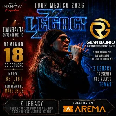 Flyer de Z Mago de Oz Contacto Directo ft Z Legacy en Tlalnepantla