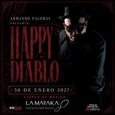 Flyer de Armando Palomas en La Maraka