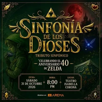 Flyer de Sinfonía de los Dioses - Tributo Sinfónico en CDMX