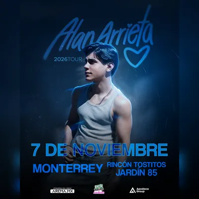 Flyer de Alán Arrieta en Monterrey