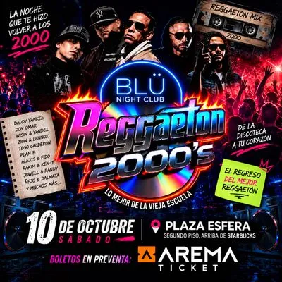 Flyer de Reggaeton 2000s en Monterrey