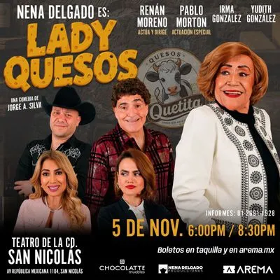 Flyer de Lady Quesos en San Nicolás