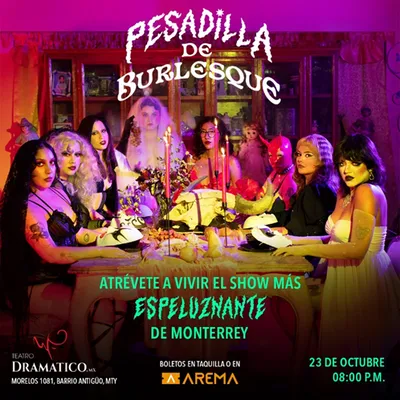 Flyer de Pesadilla de Burlesque