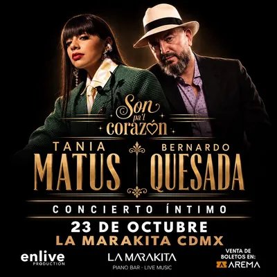 Flyer de Tania Matus y Bernardo Quesada en La Marakita