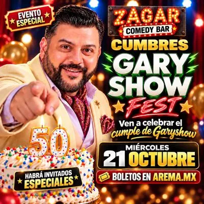 Flyer de Gary Show en Zagar Comedy Bar Cumbres