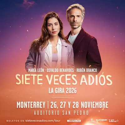 Flyer de Siete Veces Adiós en Monterrey