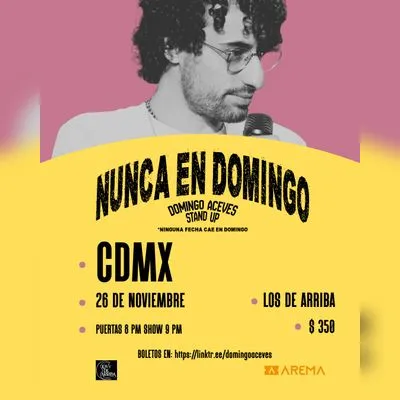 Flyer de Domingo Aceves en CDMX