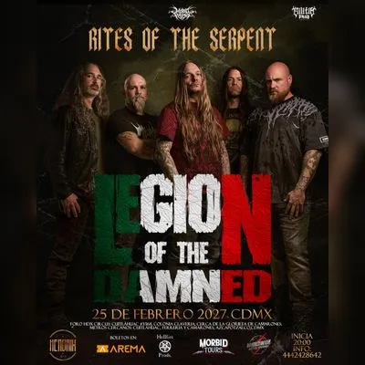 Flyer de Legion Of The Damned en CDMX