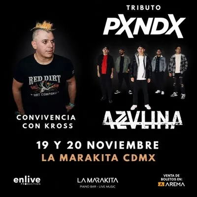 Flyer de Tributo a Pxndx en La Marakita