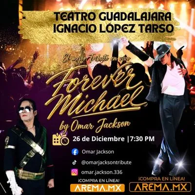 Flyer de Forever Michael en Guadalajara